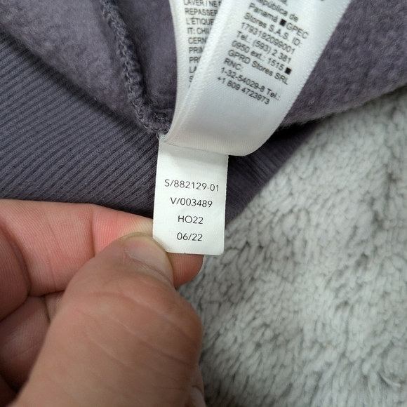 Athleta Girl Jacket Kids L/12 Purple Dusk Violet Retroactive Midi Full Zip Hood  - Picture 8 of 9